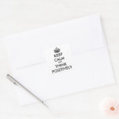 HOUDT CALM EN DENK POSITIEF VIERKANTE STICKER (Envelop)