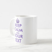 HOUDT CALM EN JOUW TEKST - Creëer uw eigen tekst Koffiemok (Voorkant links)