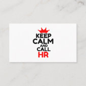 HOUDT CALM EN VRAAG UW VISITEKAARTJE (Voorkant)