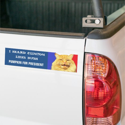 Houdt Clinton van Struik? Bumpersticker (Op Truck)