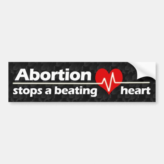 Houdt een Beatende Harde Pro-Levenslang Abortus te Bumpersticker (Voorkant)