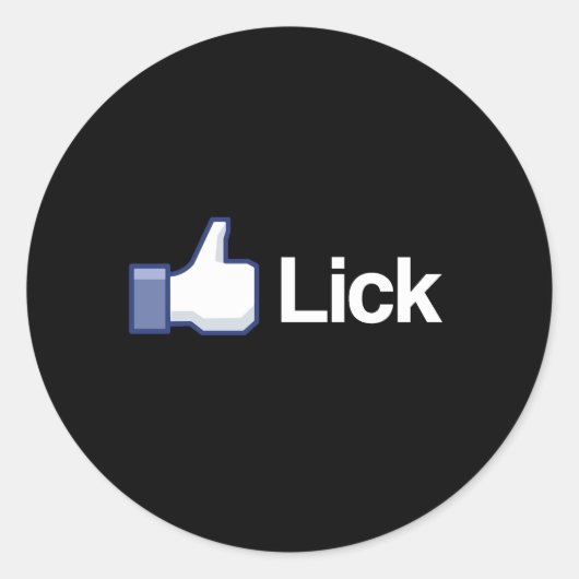 Houdt ervan te likken ronde sticker (Voorkant)