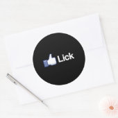 Houdt ervan te likken ronde sticker (Envelop)