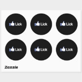 Houdt ervan te likken ronde sticker (Vel)