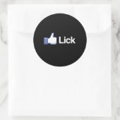 Houdt ervan te likken ronde sticker (Tas)