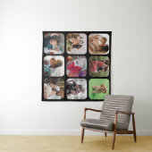 Houdt Foto Collage vierkant sjabloon ronde hoeken Wandkleed (In Situ (horizontaal))