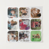 Houdt Foto Collage vierkant sjabloon ronde randen Wandkleed (Voorkant (horizontaal))