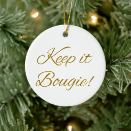 Houdt het in Bougie Round Ceramic Ornament