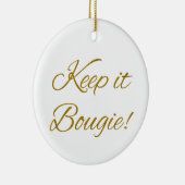 Houdt het in Bougie Round Ceramic Ornament (Rechts)