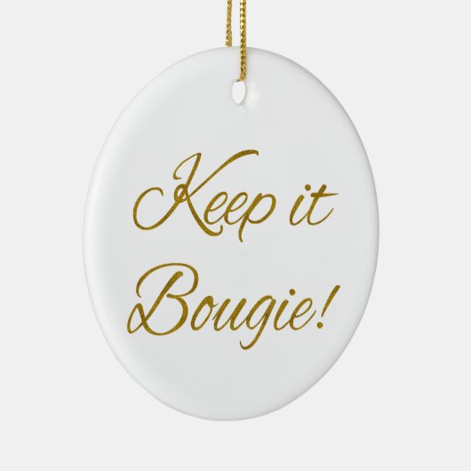 Houdt het in Bougie Round Ceramic Ornament (Rechts)