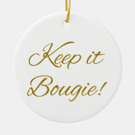 Houdt het in Bougie Round Ceramic Ornament