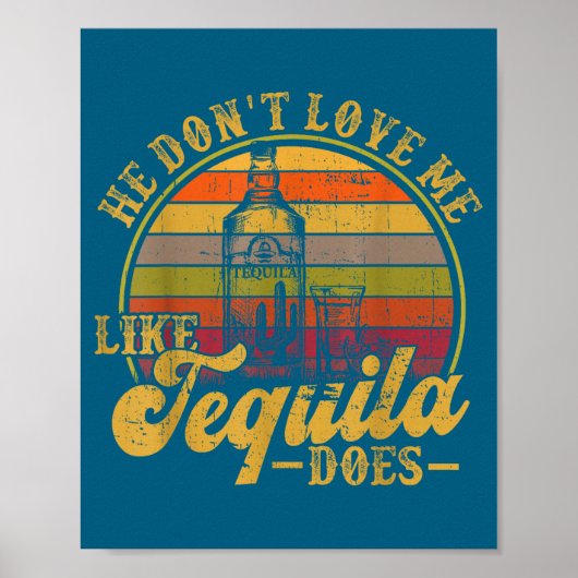 Houdt hij niet van tequila Mexicaanse drank Poster (Voorkant)