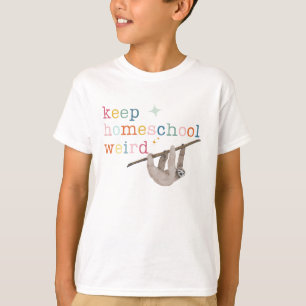 Houdt Homeschool Vreemde, kleurrijke sloep T-shirt