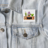 Houdt kweekbordkartonnen planten blokdoos vierkante button 5,1 cm (In situ)