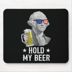 Houdt mijn bier George Washington Patriot Funny 4t Muismat