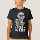 Houdt mijn bier George Washington Patriot Funny 4t T-shirt (Voorkant)