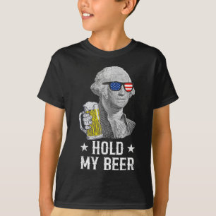 Houdt mijn bier George Washington Patriot Funny 4t T-shirt