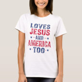 Houdt ook van Jezus en Amerika T-shirt (Voorkant)