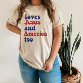 Houdt ook van Jezus en Amerika T-shirt