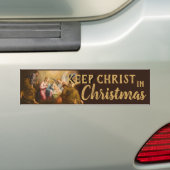 Houdt u Christus in de kerstachtige Nativiteitswoe Bumpersticker (Op auto)