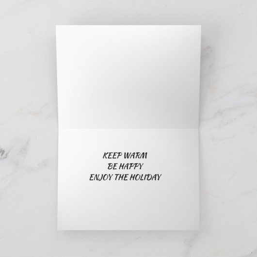 HOUDT U "WARM" OP DEZE KANTIDAAGSEIZOEN FEESTDAGEN KAART (Binnen)