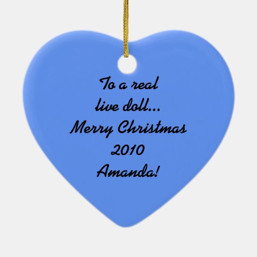 houdt van Andy Personalized Ornament (Achterkant)