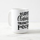 Houdt van dieren, tolereert mensen koffiemok (Voorkant links)