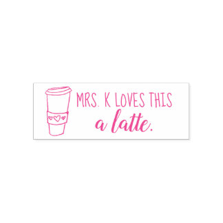 Houdt van dit een latte leraar stempel op maat!