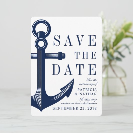 Houdt van Drops Anker | De datum opslaan Save The Date (Staand voorkant)