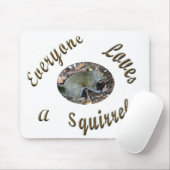 houdt van een eekhoorn Mousepad Muismat (Met muis)