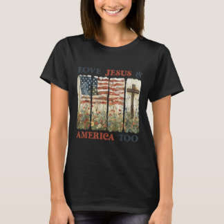 Houdt van en Jezus Amerika Te Ook 4 juli Wilde blo T-shirt