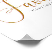 Houdt van Gouden Glitter Script Tekst Poster (Hoek)