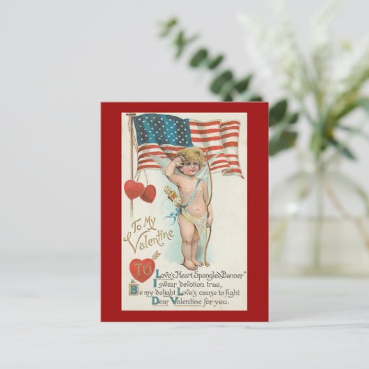 houdt van hartverscheurde banner patriottische Val Feestdagenkaart (Staand voorkant)