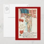 houdt van hartverscheurde banner patriottische Val Feestdagenkaart (Voorkant / Achterkant)