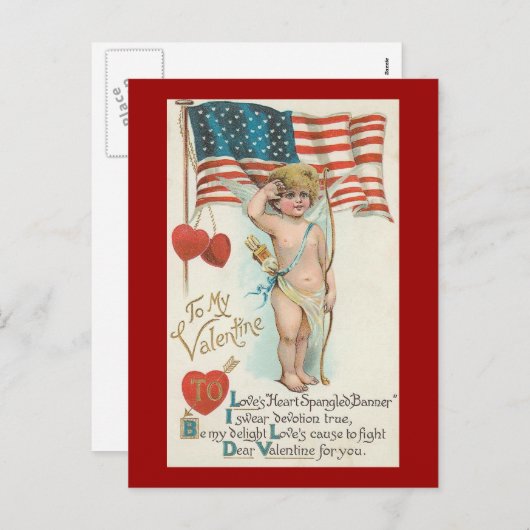 houdt van hartverscheurde banner patriottische Val Feestdagenkaart (Voorkant / Achterkant)