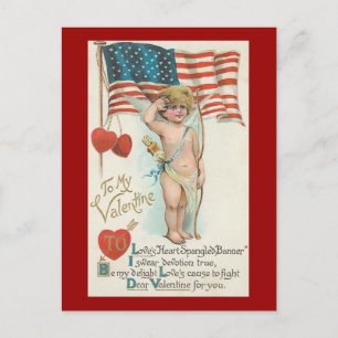 houdt van hartverscheurde banner patriottische Val Feestdagenkaart