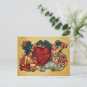 Houdt van het begroeten van Cupido Valentijn Feestdagenkaart (Staand voorkant)