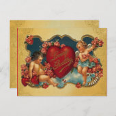 Houdt van het begroeten van Cupido Valentijn Feestdagenkaart (Voorkant / Achterkant)