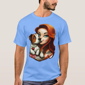 Houdt van honden familie t-shirt