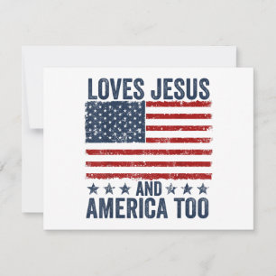 Houdt van Jesus en Amerika te God Christelijk 4th Save The Date