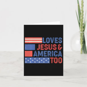 Houdt van Jezus Amerika Te Vrijheid Patriottisch 4 Kaart