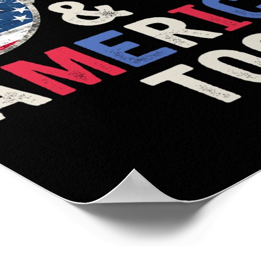 Houdt van Jezus en Amerika ook retro God Christeli Poster (Hoek)