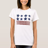Houdt van Jezus en Amerika op 4 juli T-shirt (Voorkant)