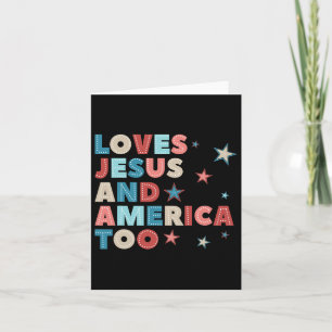 Houdt van Jezus en Amerika te 4th van juli Trotse Kaart