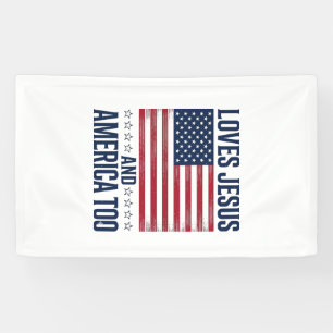 Houdt van Jezus en Amerika Te Patriotisch Christel Spandoek