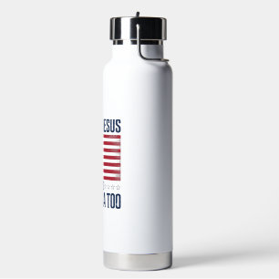 Houdt van Jezus en Amerika Te Patriotisch Christel Waterfles