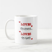 Houdt van koken Houdt van T-shirts en cadeaus Koffiemok (Links)