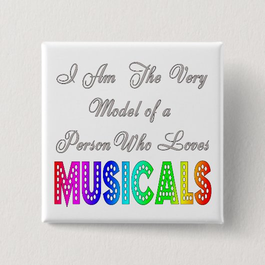 houdt van Musicals Button (Voorkant)