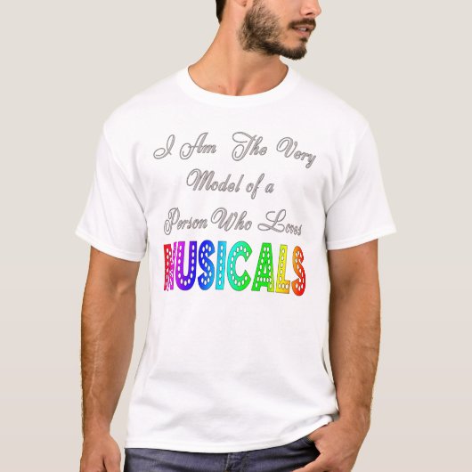 houdt van Musicals Mannen T-Shirt (Voorkant)