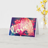 Houdt van Rood Hart I van Sparkly u kaardt Kaart (Gele Bloem)